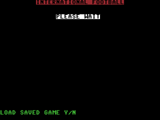 International Football title screen for Commodore 64